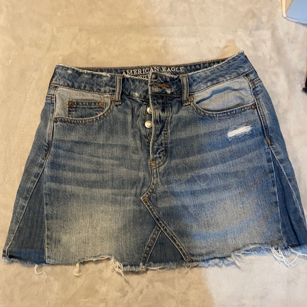 Denim mini skirt
